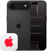 iPhone Air, faces avant et arrière, noir infini, logo AppleCare+