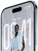 iPhone Air, face avant, profil, écran intégral verrouillé