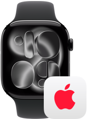 Apple Watch près du logo AppleCare+