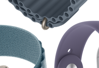 Bracelets pour Apple Watch Series 11 : bracelet sport brume violette, bracelet Océan bleu nautique, bracelet Alpin bleu clair